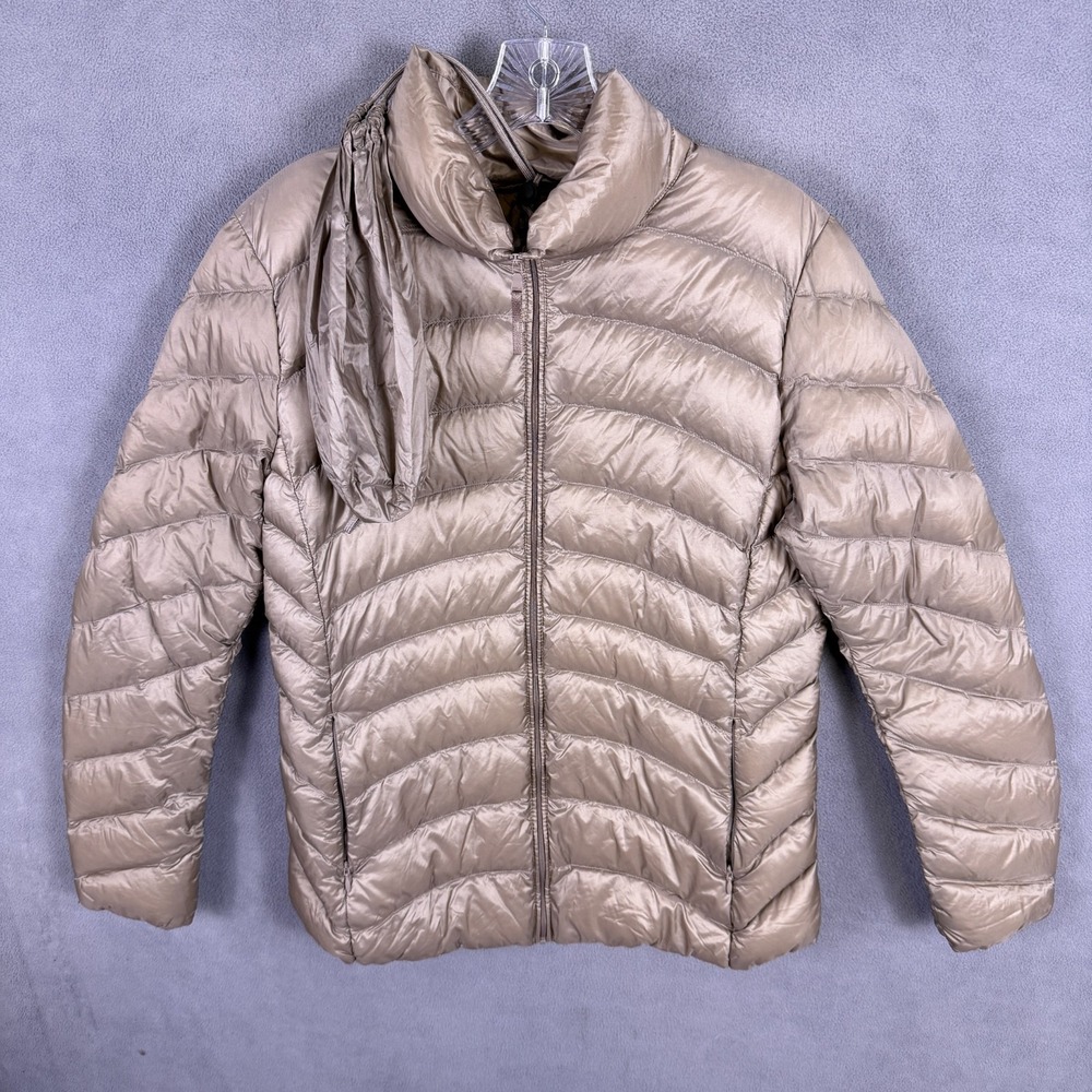 Uniqlo Ultra Light Down Women's Puffer Jacket Full Zip Beige Size‎ L Gorpcore